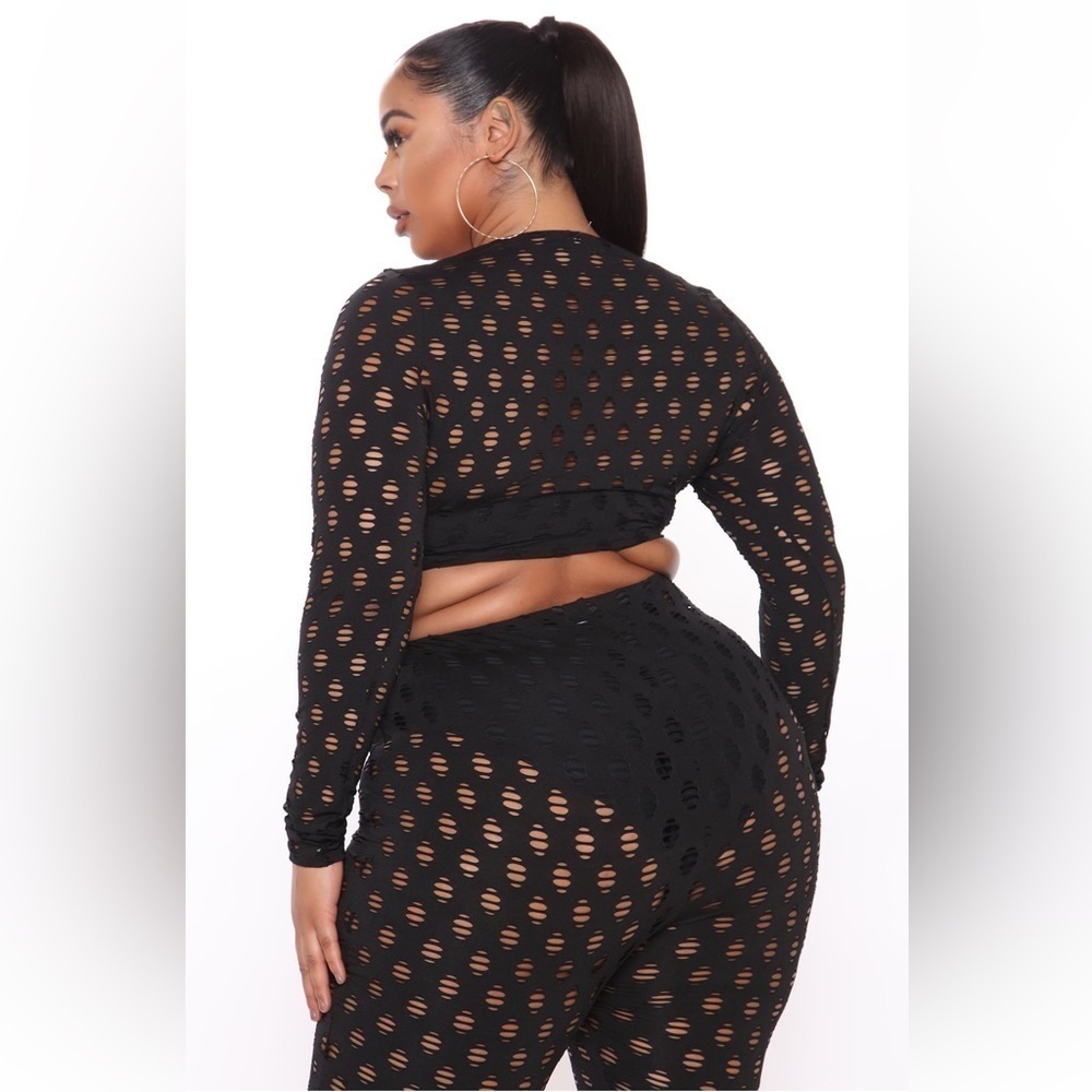 Fashion nova 2X Enough play Bestie Leggings set black - Picture 11 of 12